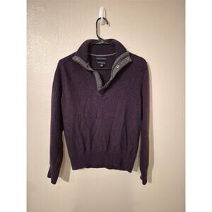 Banana Republic Men's Italian Yarn Snap-Neck Pullover Sweater, Medium